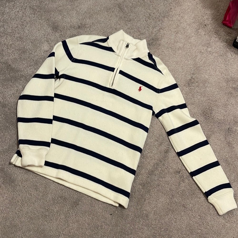 Ralph Lauren boys high neck zip sweater.